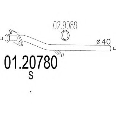 Труба выхлопного газа MTS 01.20780
