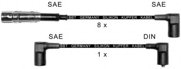 Комплект проводов зажигания BBT ZK410