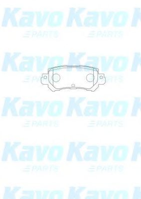 Комплект тормозных колодок, дисковый тормоз KAVO PARTS BP-4580
