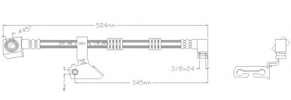 Тормозной шланг REMKAFLEX 5097