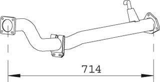Труба выхлопного газа DINEX 74119