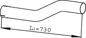 Труба выхлопного газа DINEX 22145