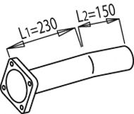 Труба выхлопного газа DINEX 49255