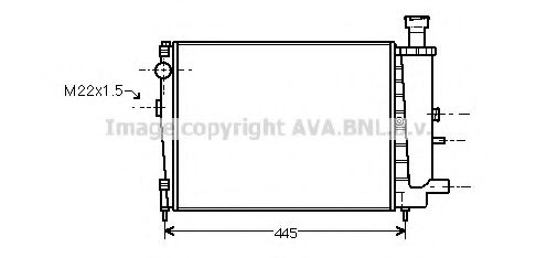 Радиатор, охлаждение двигателя AVA QUALITY COOLING CN2027