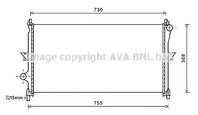 Радиатор, охлаждение двигателя AVA QUALITY COOLING CN2278