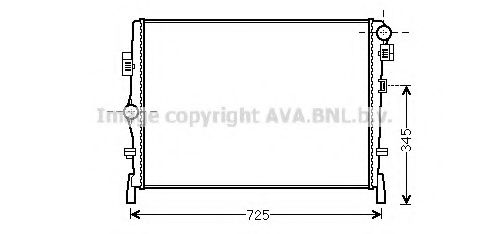 Радиатор, охлаждение двигателя AVA QUALITY COOLING CR2105