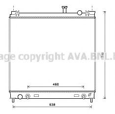 Радиатор, охлаждение двигателя AVA QUALITY COOLING DN2378