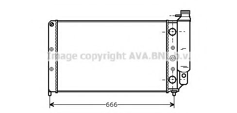 Радиатор, охлаждение двигателя AVA QUALITY COOLING RT2077