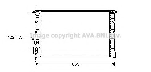 Радиатор, охлаждение двигателя AVA QUALITY COOLING RT2149