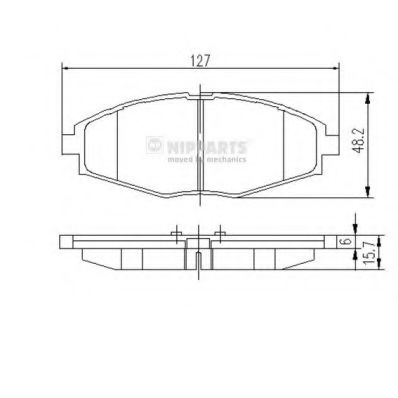 Комплект тормозных колодок, дисковый тормоз NIPPARTS J3600909