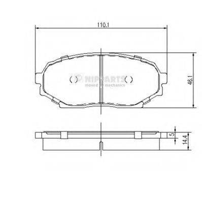 Комплект тормозных колодок, дисковый тормоз NIPPARTS J3603037
