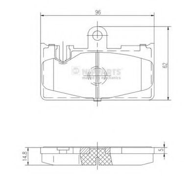 Комплект тормозных колодок, дисковый тормоз NIPPARTS J3612029