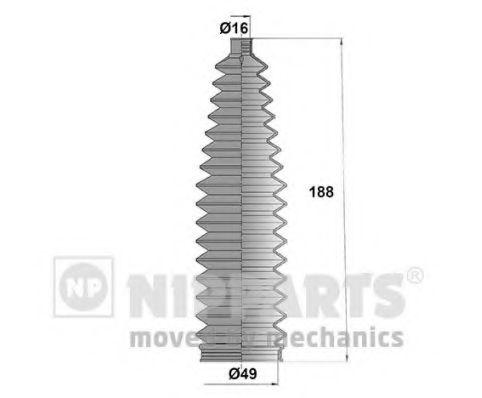 Комплект пылника, рулевое управление NIPPARTS N2842047