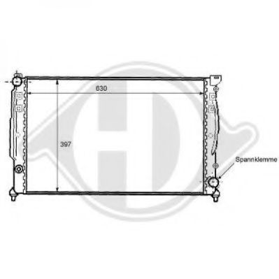 Радиатор, охлаждение двигателя DIEDERICHS 8101103