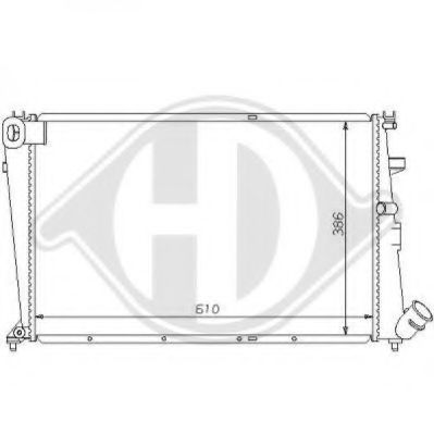 Радиатор, охлаждение двигателя DIEDERICHS 8104158