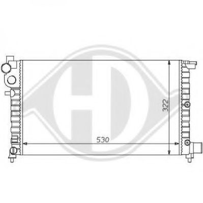 Радиатор, охлаждение двигателя DIEDERICHS 8126115