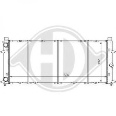 Радиатор, охлаждение двигателя DIEDERICHS 8138131