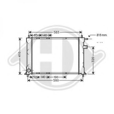 Радиатор, охлаждение двигателя DIEDERICHS 8140120