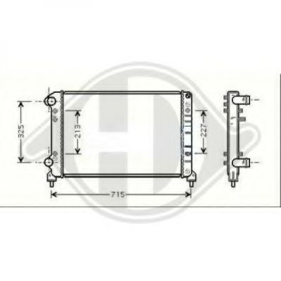 Радиатор, охлаждение двигателя DIEDERICHS 8348508