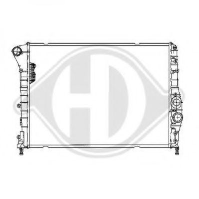 Радиатор, охлаждение двигателя DIEDERICHS 8504101