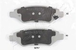 Комплект тормозных колодок, дисковый тормоз ASHIKA 51-00-007