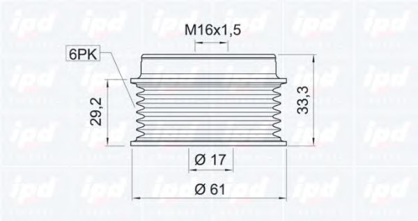 Механизм свободного хода генератора IPD 120227
