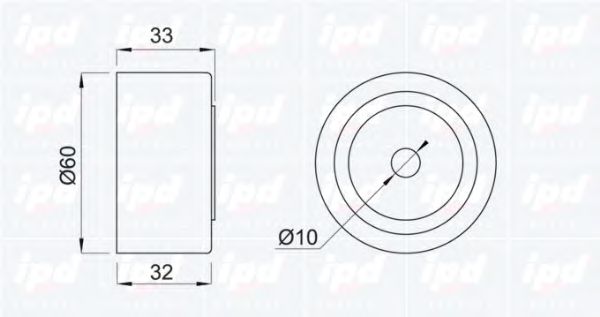 Паразитный / Ведущий ролик, зубчатый ремень IPD 140200