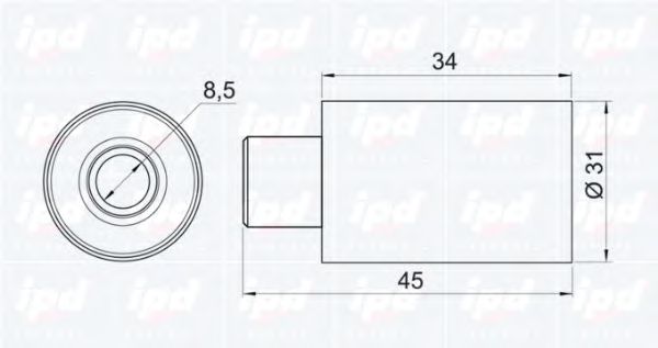 Паразитный / Ведущий ролик, зубчатый ремень IPD 150984