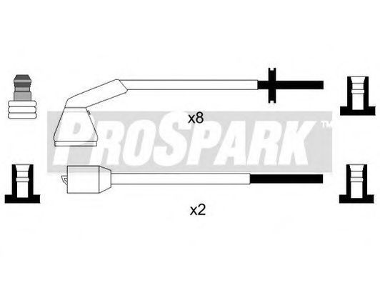 Комплект проводов зажигания STANDARD OES1117