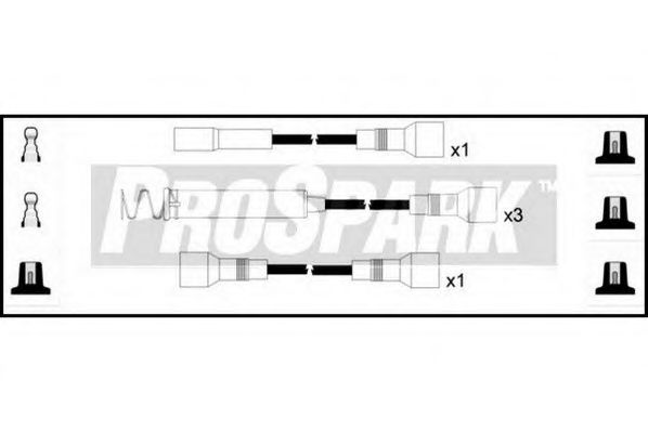 Комплект проводов зажигания STANDARD OES108