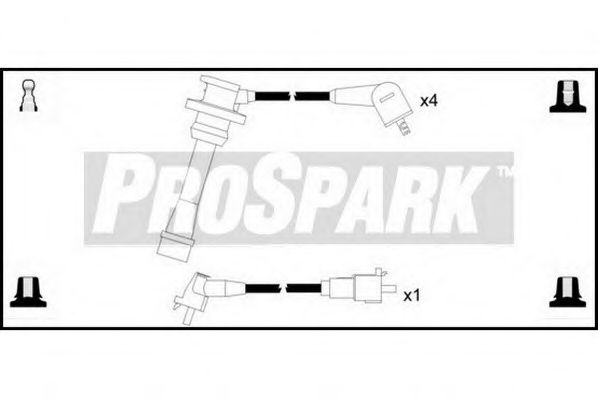 Комплект проводов зажигания STANDARD OES784