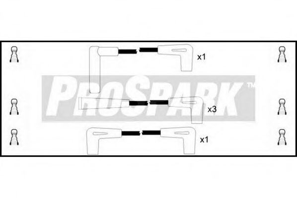 Комплект проводов зажигания STANDARD OES829