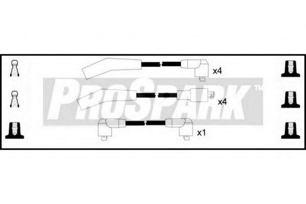Комплект проводов зажигания UNIPART GHT153