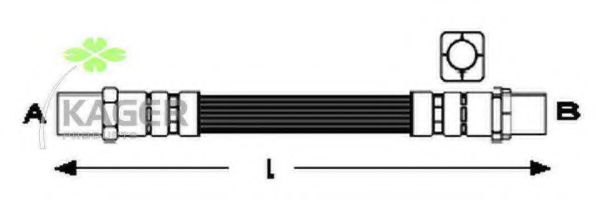 Тормозной шланг KAGER 38-0105