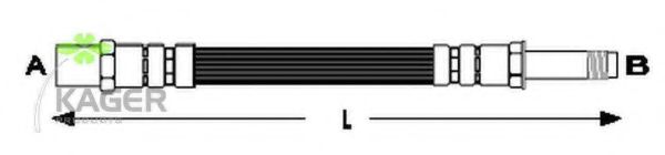 Тормозной шланг KAGER 38-0664
