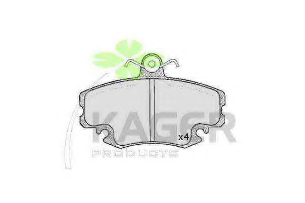 Комплект тормозных колодок, дисковый тормоз KAGER 21463