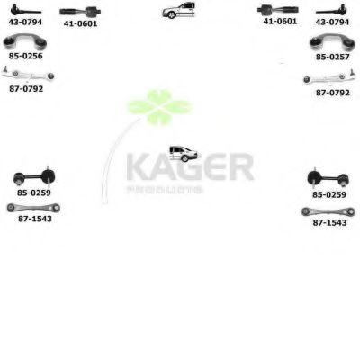 Подвеска колеса KAGER 800101