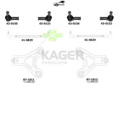 Подвеска колеса KAGER 800516