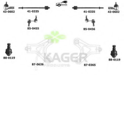 Подвеска колеса KAGER 800596