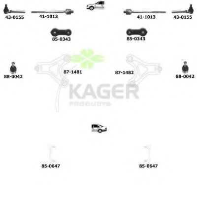 Подвеска колеса KAGER 800909