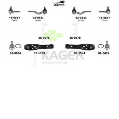 Подвеска колеса KAGER 800952