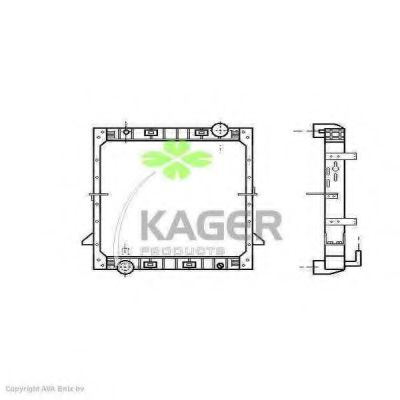 Радиатор, охлаждение двигателя KAGER 31-0543