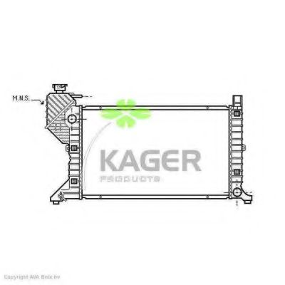 Радиатор, охлаждение двигателя KAGER 31-0617