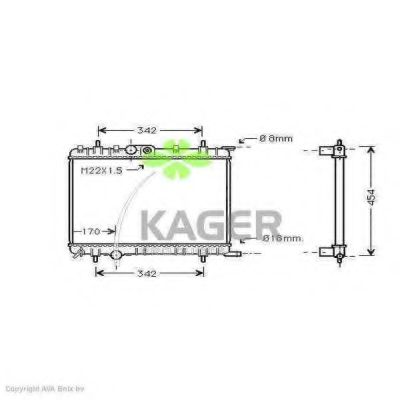 Радиатор, охлаждение двигателя KAGER 31-0878