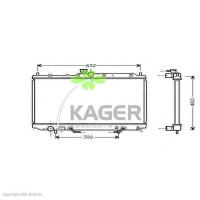 Радиатор, охлаждение двигателя KAGER 31-1921