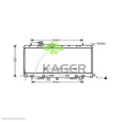 Радиатор, охлаждение двигателя KAGER 31-2396