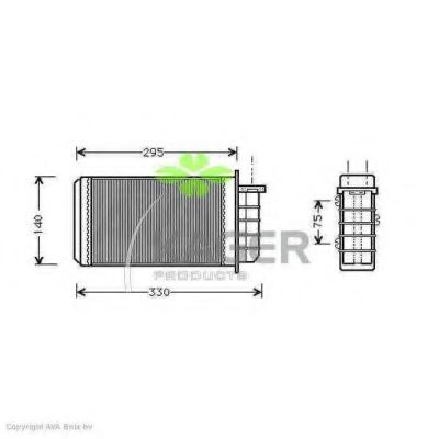Теплообменник, отопление салона KAGER 32-0049