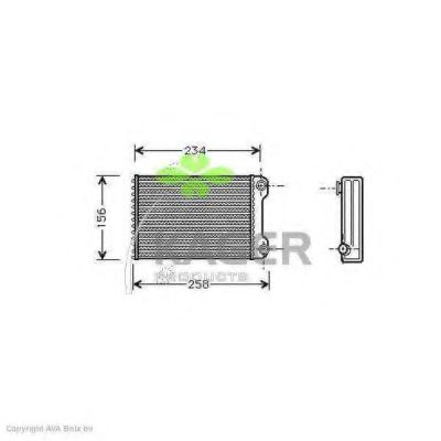 Теплообменник, отопление салона KAGER 32-0054