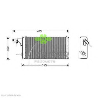 Теплообменник, отопление салона KAGER 32-0061