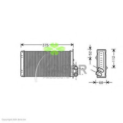Теплообменник, отопление салона KAGER 32-0306